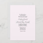 Formal Wedding Monogram Scheidete Eltern Pink II Einladung (Vorne/Hinten)