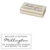 Formal Wedding Names Calligraphy & Rücksendeadress Gummistempel (Stempel)
