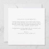 Formal Wedding Photo Thank You Card With Note Dankeskarte (Rückseite)