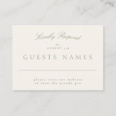 Formal Wedding QR CODE UAWG Mitteilungskarte (Vorderseite)