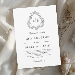 Formal Wedding Wappen Monogram Logo Einladung