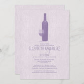 Formal Weinflaschen Bridal Dusche Einladungen (Vorne/Hinten)