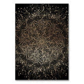 Formal Whimsical Hand Drawn Black and Gold Hochzei Tischnummer (Rückseite)