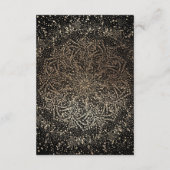 Formal Whimsical Hand gezogen Schwarz und Gold Man Begleitkarte (Rückseite)