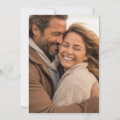 Formal White Black Monogram Gold Wappen Foto Save The Date (Rückseite)