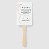 Formal White Bow Ribbon Elegant Wedding Program Fächer (Rückseite)