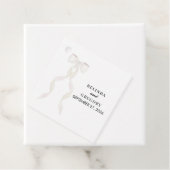 Formal White Bow Ribbon Elegante Hochzeit Geschenkanhänger (Beispiel)