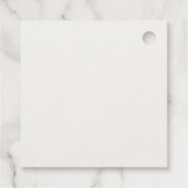 Formal White Bow Ribbon Elegante Hochzeit Geschenkanhänger (Rückseite)