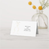 Formal White Bow Ribbon Elegante Hochzeit Platzkarte (Rückseite)