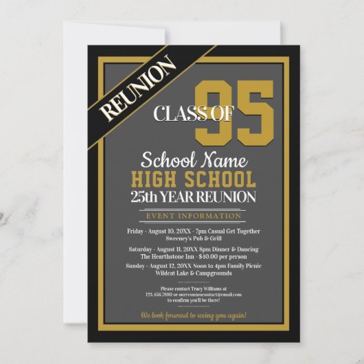 Formal Wiedersehen Einladungen an Schulen (Vorderseite)