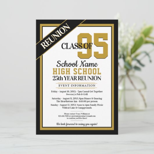 Formal Wiedersehen Einladungen an Schulen (Stehend Vorderseite)