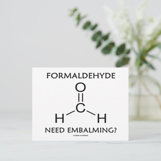 Formaldehyde brauchen Embalming? (Chemie-Spaß) Postkarte (Stehend Vorderseite)
