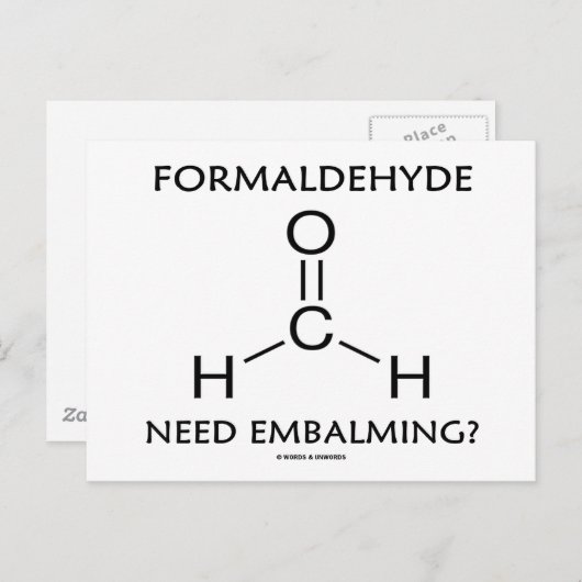 Formaldehyde brauchen Embalming? (Chemie-Spaß) Postkarte (Vorne/Hinten)