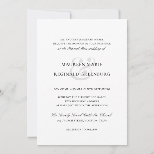 Formale Ampere und traditionelle alles in einer Ho Einladung (Vorderseite)