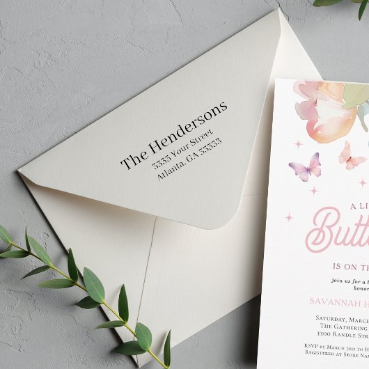 Formale Berufliche Rücksendeadresse Permastempel