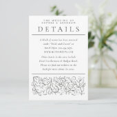 Formale Bildlaufleisten Blätter Schwarz-Weiß-Detai Begleitkarte (Stehend Vorderseite)