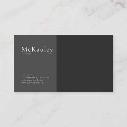 Formale Botanische Bronze und Schwarze Klassik Visitenkarte (Rückseite)