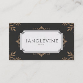 Formale Botanische Bronze und Schwarze Klassik Visitenkarte