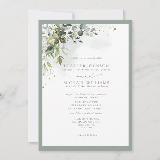 Formale botanische Vegetation Einladung (Vorderseite)