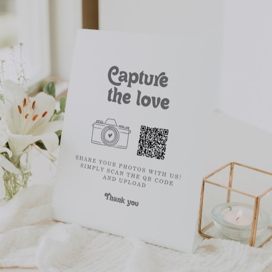 Formale einfache Capture the Love Hochzeit Sockelschild
