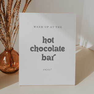 Formale einfache Heiße-Schokolade-Bar Sockelschild