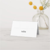 Formale einfache Hochzeit gefaltet Platzkarte (Vorderseite)