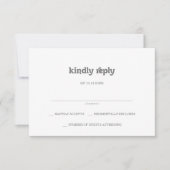 Formale einfache Hochzeit RSVP Karte (Vorderseite)