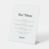 Formale einfache Hochzeitsbar Sockelschild (Vorderseite)