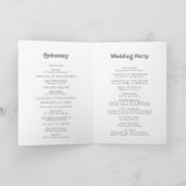 Formale einfache minimale gefaltete Hochzeit Programm (Innenseite)
