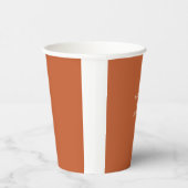 Formale einfache minimale Terrakotta-Hochzeit Pappbecher (Rechts)