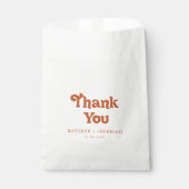 Formale einfache Terrakotta-Hochzeit Geschenktütchen (Vorderseite)