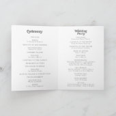 Formale einfache Wir tun gefaltete Hochzeit Programm (Innenseite)