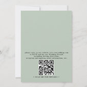Formale elegante botanische Acryl-QR-Code-Hochzeit Einladung (Rückseite)