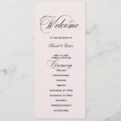 Formale elegante doppelseitige Programmkarte Programm (Vorderseite)