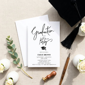 Formale elegante stilvolle Typografie Abschluss  Einladung