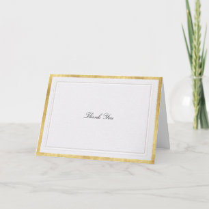 Formale Faux-Gold-Perlen-Moderne-Klassische-Hochze Dankeskarte