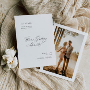 Formale Foto-Save-the-Date-Hochzeitskarte Verlobun Save The Date