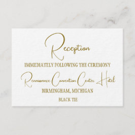 Formale goldene Black-Tie-Hochzeitsfeier Einladung