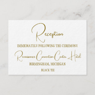 Formale goldene Black-Tie-Hochzeitsfeier  Einladung