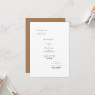 Formale goldene und weiße Hochzeit beider Eltern Einladung