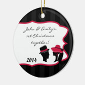 Formale Hats Retro Personalisierter Name Ornament (Links)