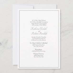 Formale Hochzeit Traditionell Beide Elternteile au Einladung