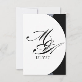 Formale Hochzeitsdetails Karte
