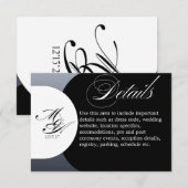 Formale Hochzeitsdetails Karte (Vorne/Hinten)