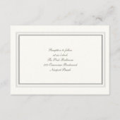 Formale Imitate mit Rahmen Pearl Empfang Hochzeit Begleitkarte (Vorderseite)