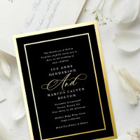 Formale Kalligrafie Schwarz-Weiß-Rahmen Hochzeit