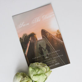 Formale Kalligraphie Elegantes Foto Save The Date