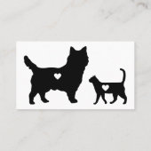 Formale Katze Hund Herz Visitenkarte (Rückseite)