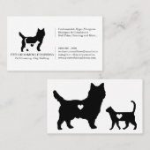 Formale Katze Hund Herz Visitenkarte (Vorne/Hinten)