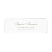 Formale klassische Salbeigrüne Schrift Hochzeitsad (Vorne)